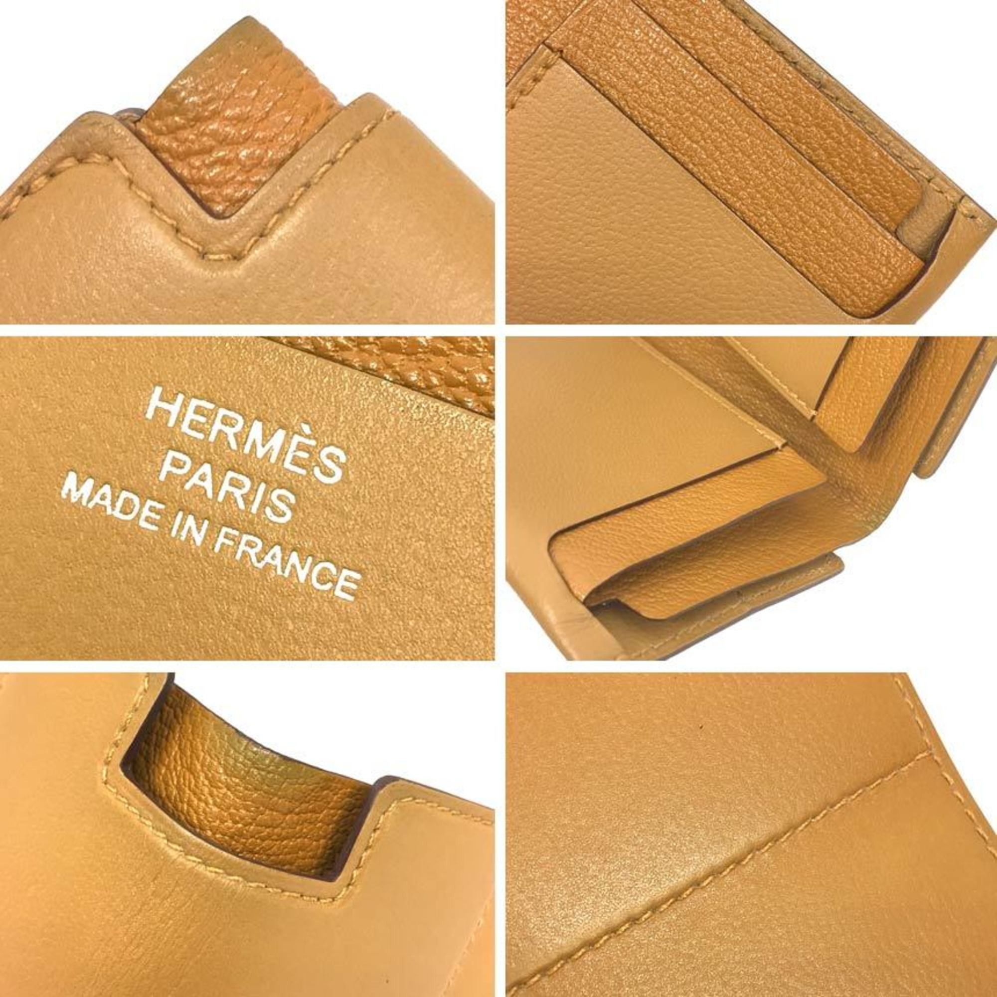 Hermes HERMES H Sport OPEN24 VERTICAL 24 Wallet H082906CA SESAME/CARAMEL Z Stamp Men's Size ONE SIZE - 3 Thumbnail