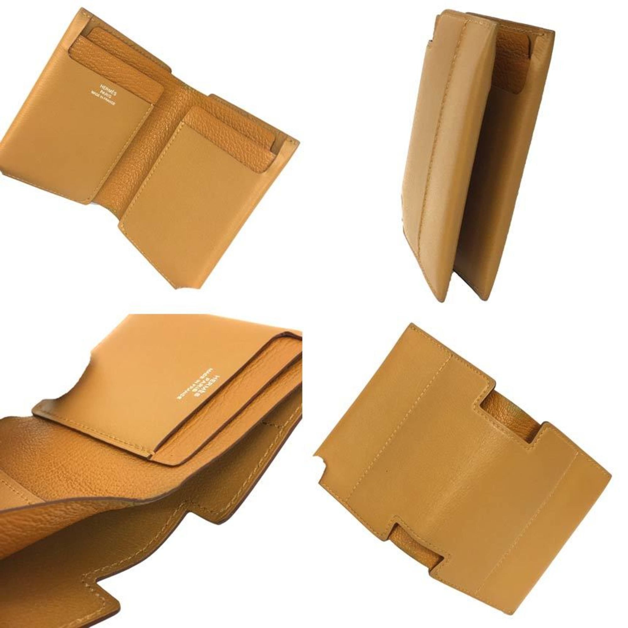 Hermes HERMES H Sport OPEN24 VERTICAL 24 Wallet H082906CA SESAME/CARAMEL Z Stamp Men's Size ONE SIZE - 2 Thumbnail