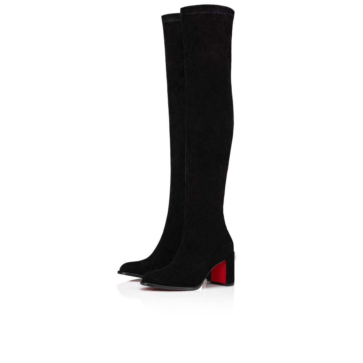 Christian Louboutin Stretchadoxa Botta Alta Black Size US 10 / IT 40 - 2 Thumbnail
