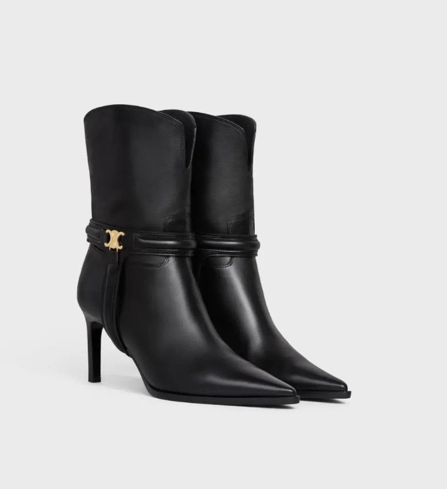 Celine Verneuil Triomphe Harness Ankle Boots Size US 7 / IT 37 - 2 Thumbnail