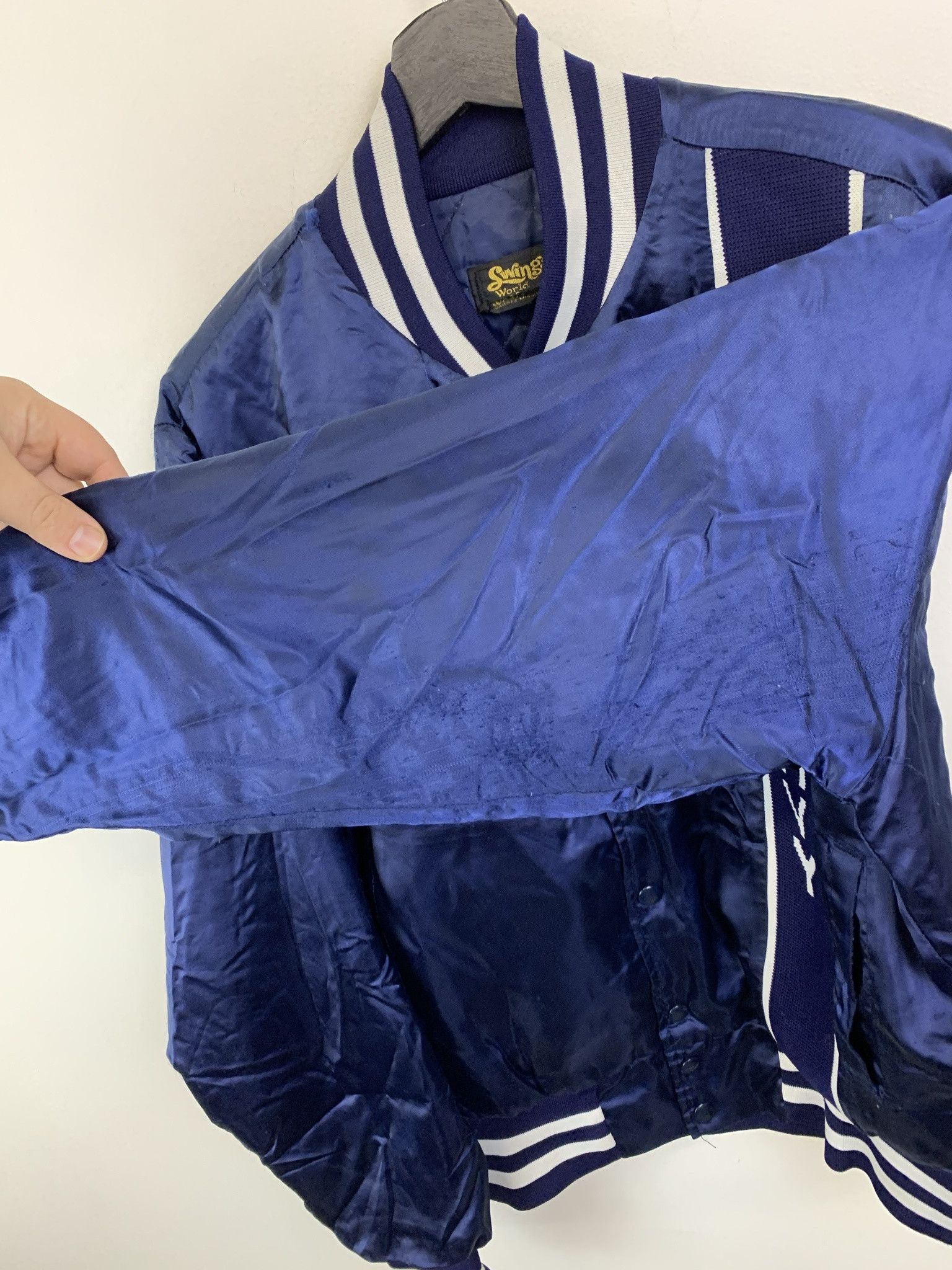 Levi's Vintage Jacket 1990s Swingster US Navy Satin Snap Jacket Size M Size US M / EU 48-50 / 2 - 3 Thumbnail