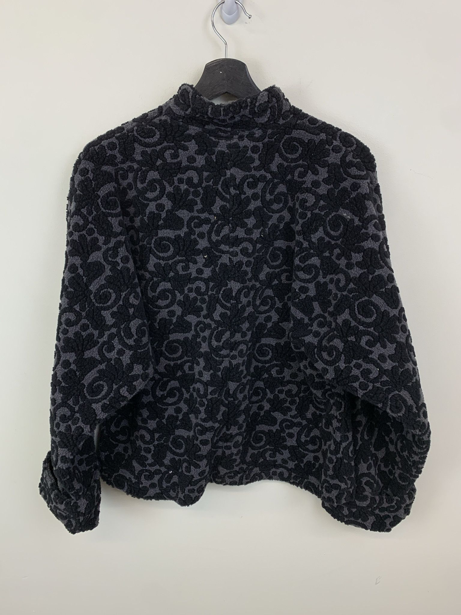 Other Vintage Fleece 1990s Floral Design Grey Black Fleece Size S (M) Size US S / EU 44-46 / 1 - 3 Thumbnail