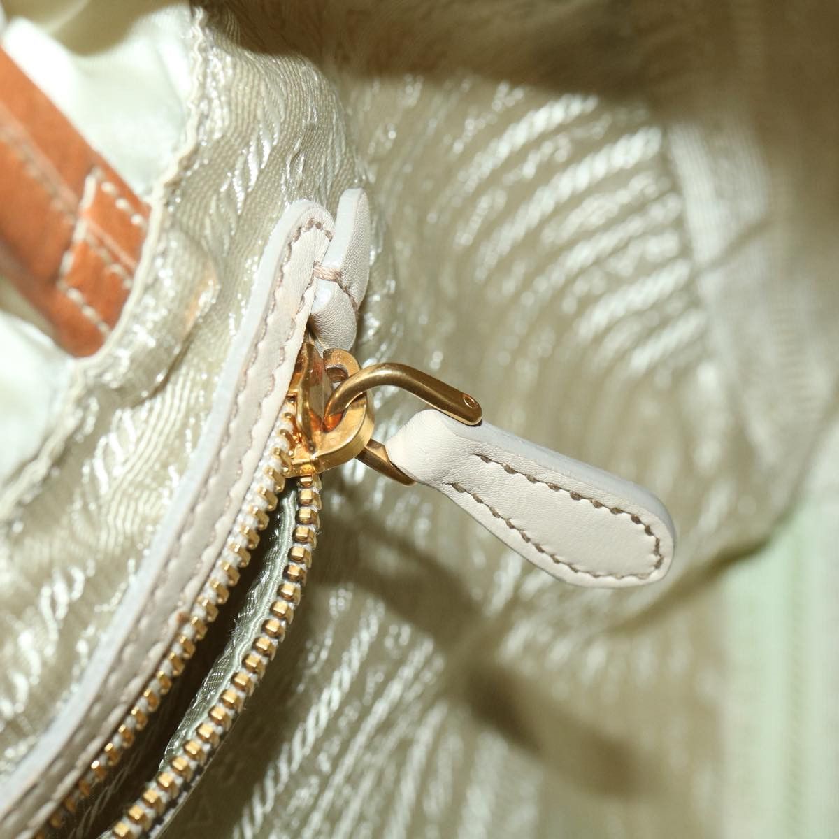Prada Beige Synthetic Shoulder Bag (Pre-Owned) Size ONE SIZE - 11 Thumbnail