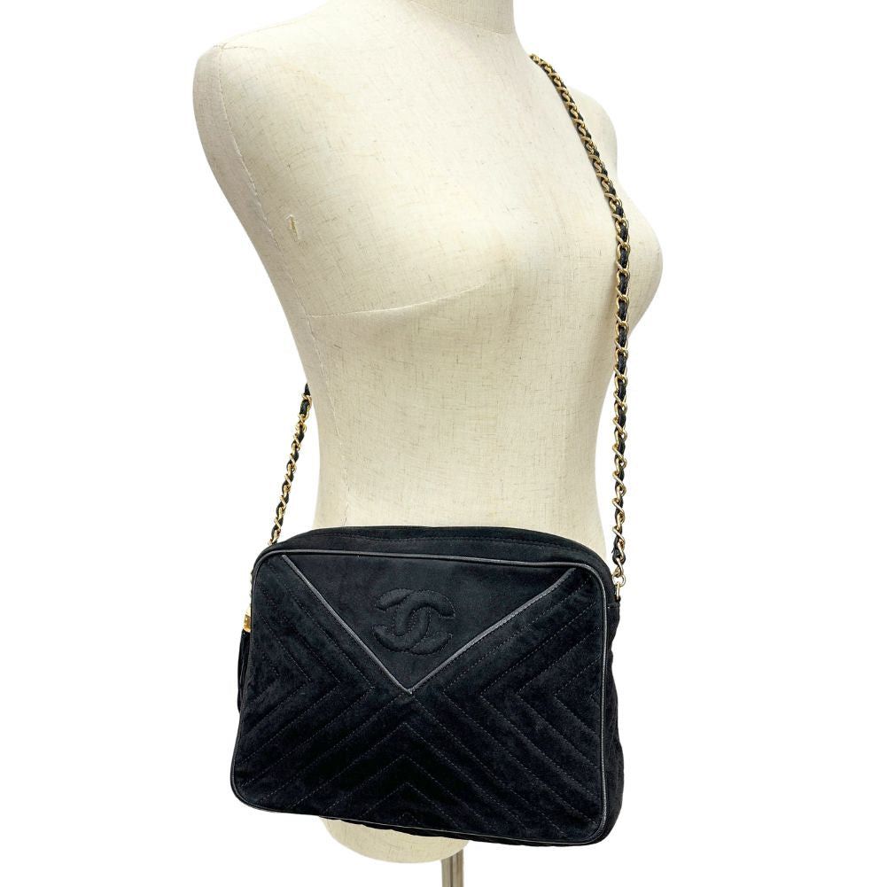 Chanel Cc Black Suede Shoulder Bag (Pre-Owned) Size ONE SIZE - 5 Thumbnail