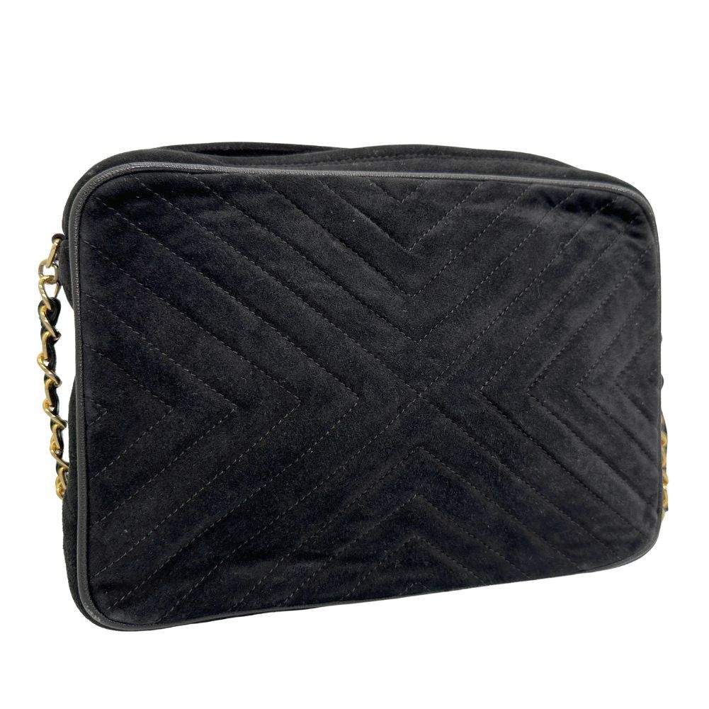 Chanel Cc Black Suede Shoulder Bag (Pre-Owned) Size ONE SIZE - 2 Thumbnail