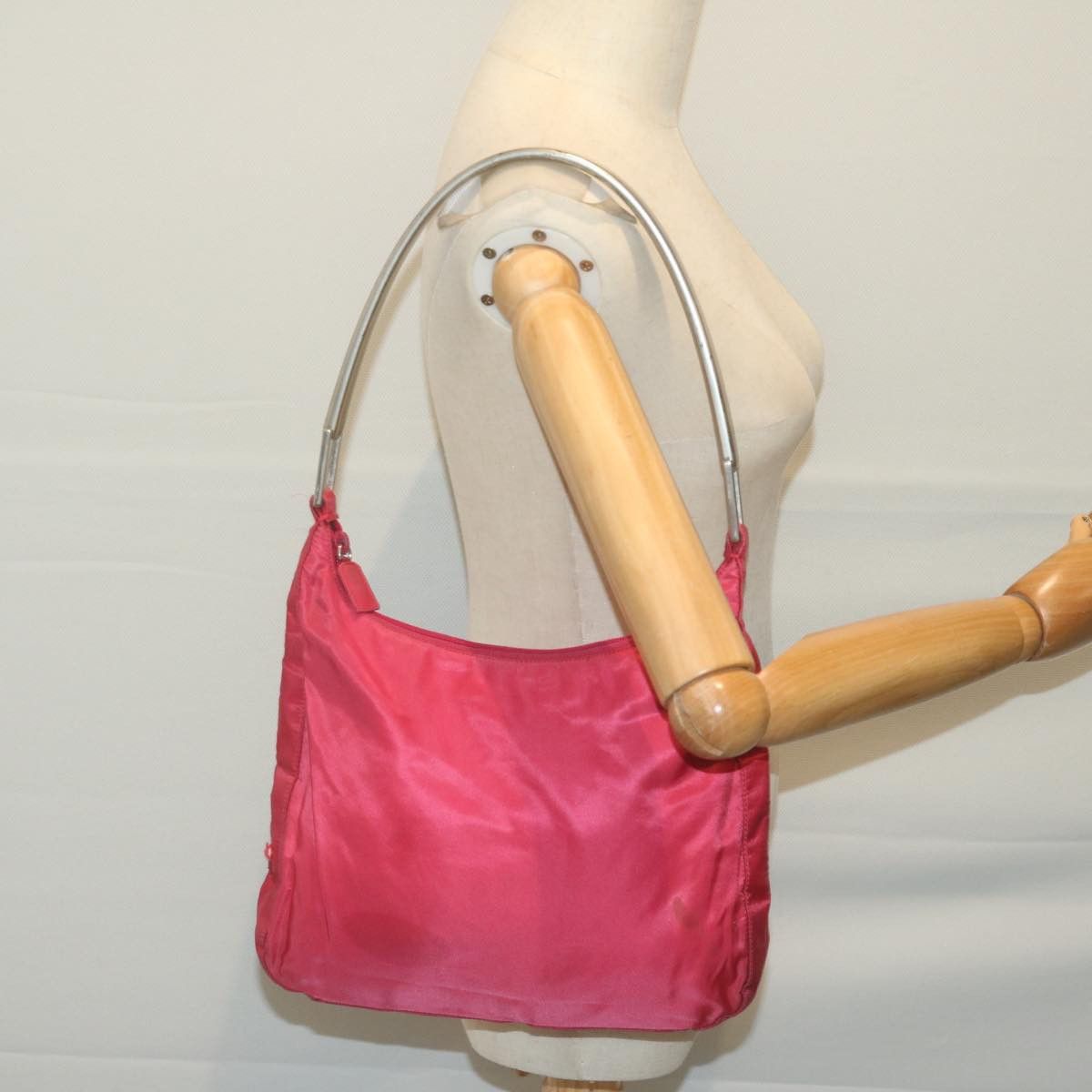 Prada Tessuto Pink Synthetic Shoulder Bag (Pre-Owned) Size ONE SIZE - 7 Thumbnail
