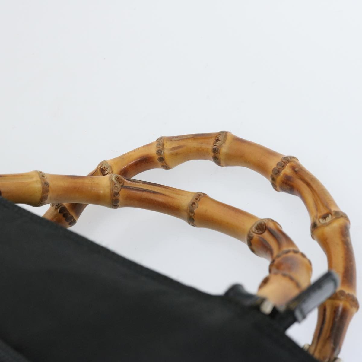 Gucci Bamboo Black Synthetic Handbag (Pre-Owned) Size ONE SIZE - 9 Thumbnail