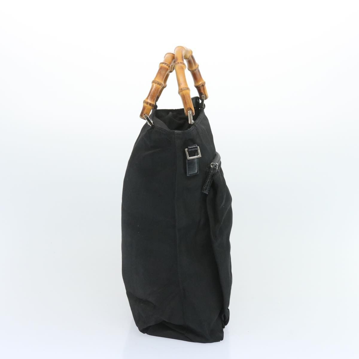 Gucci Bamboo Black Synthetic Handbag (Pre-Owned) Size ONE SIZE - 14 Thumbnail