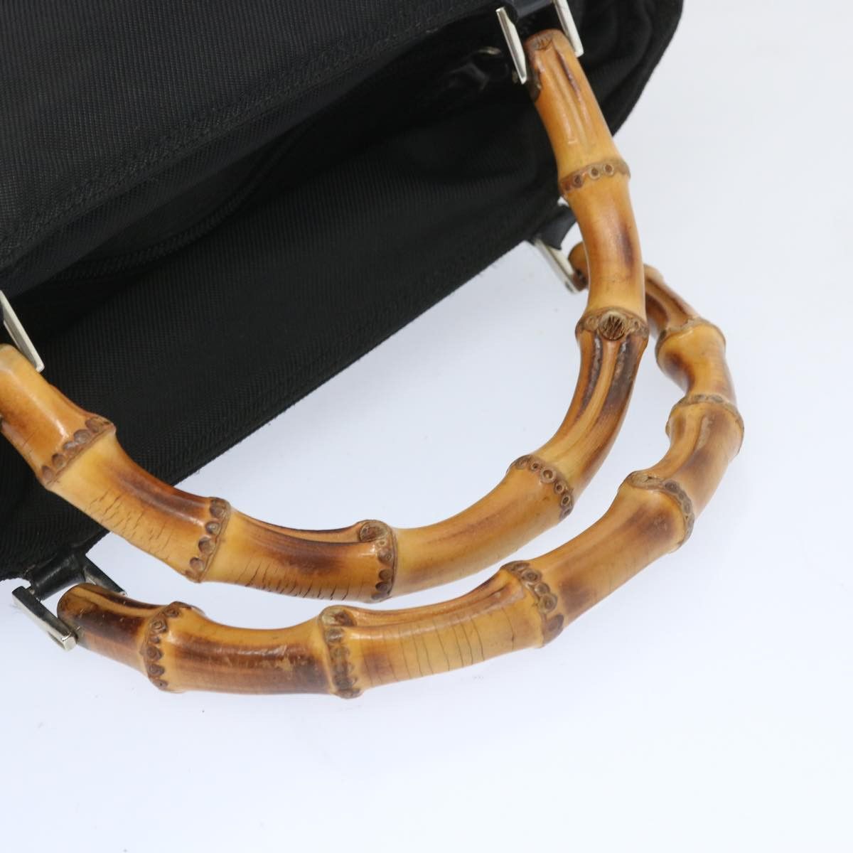 Gucci Bamboo Black Synthetic Handbag (Pre-Owned) Size ONE SIZE - 10 Thumbnail