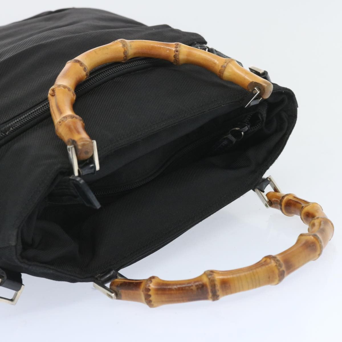 Gucci Bamboo Black Synthetic Handbag (Pre-Owned) Size ONE SIZE - 3 Thumbnail