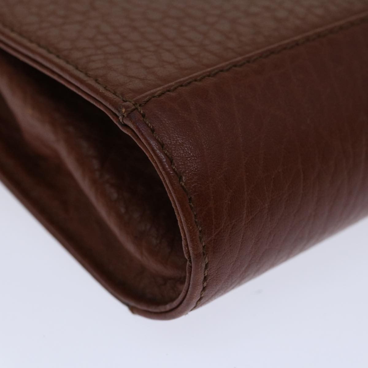 Burberry Brown Leather Clutch Bag (Pre-Owned) Size ONE SIZE - 11 Thumbnail
