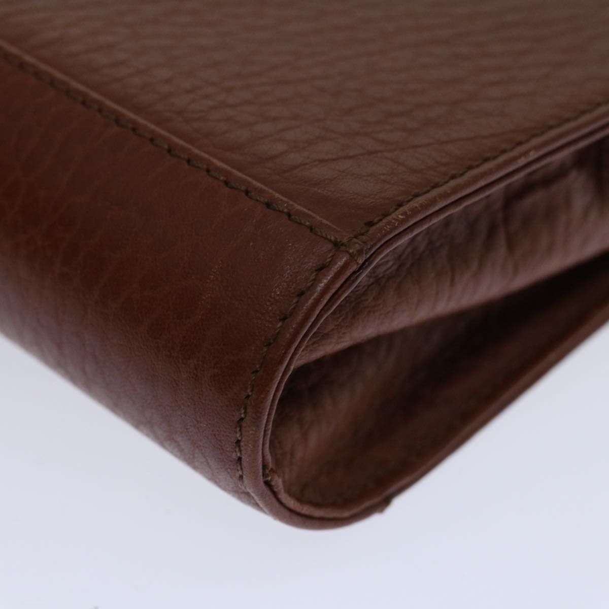Burberry Brown Leather Clutch Bag (Pre-Owned) Size ONE SIZE - 14 Thumbnail