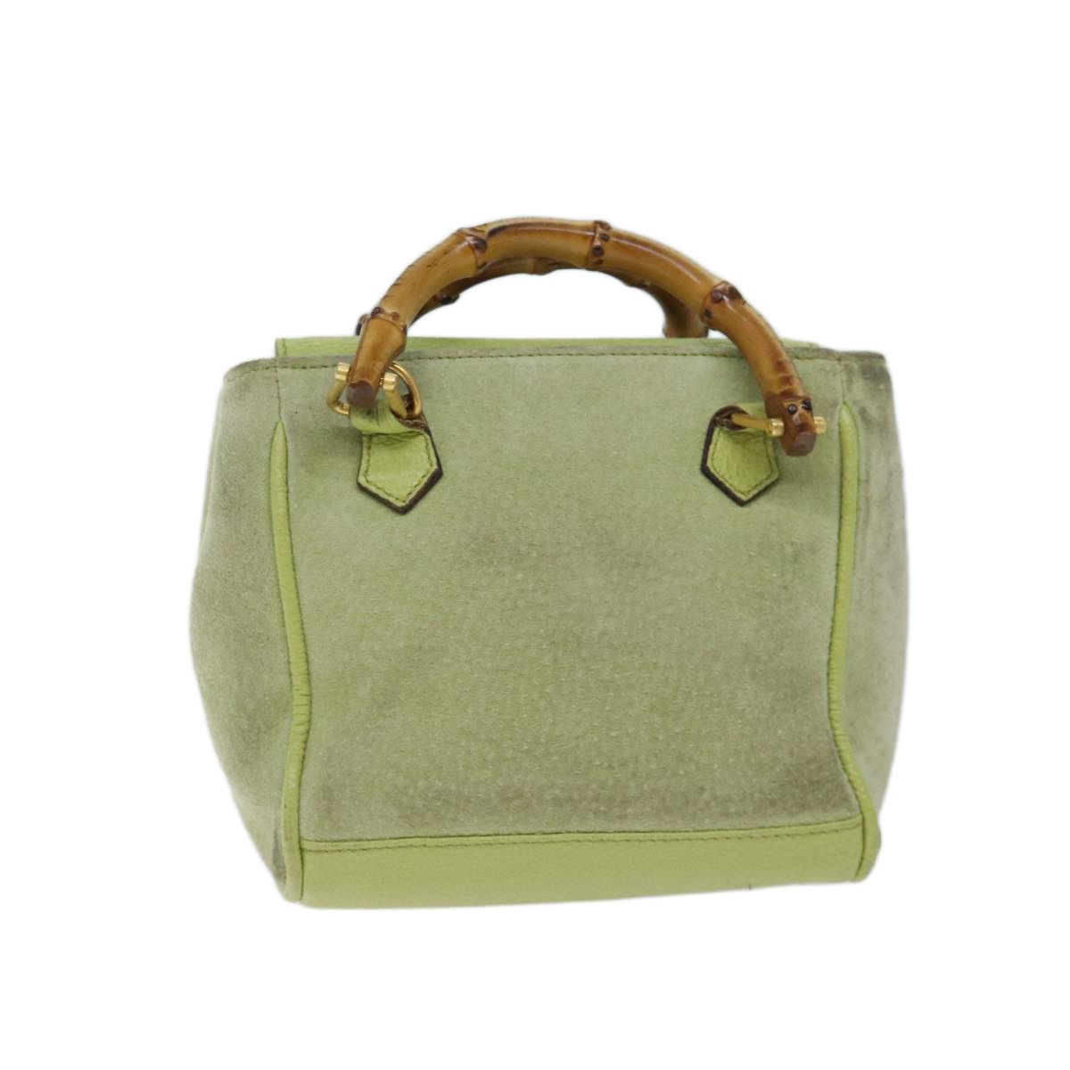 Gucci Bamboo Green Suede Handbag (Pre-Owned) Size ONE SIZE - 2 Thumbnail