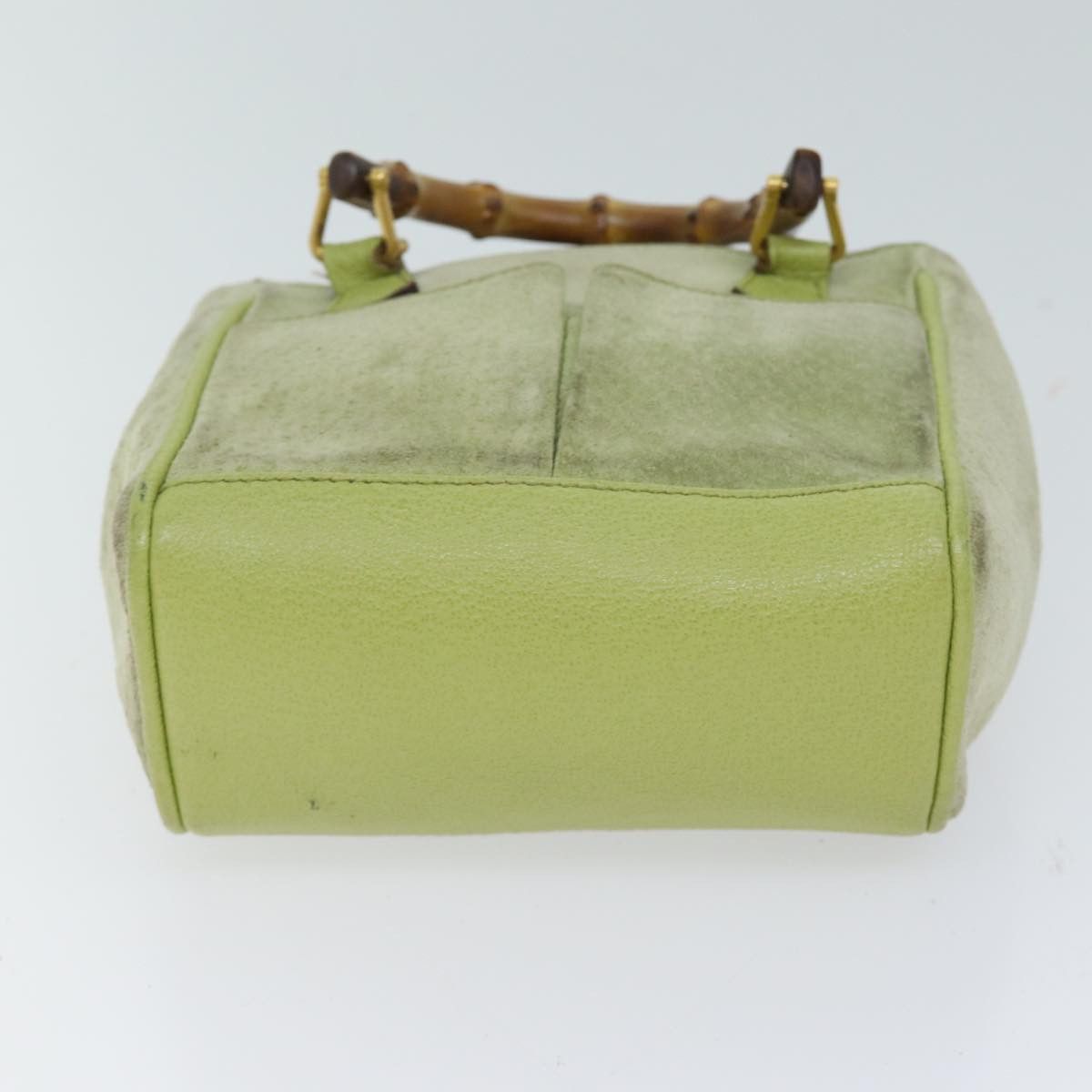 Gucci Bamboo Green Suede Handbag (Pre-Owned) Size ONE SIZE - 3 Thumbnail