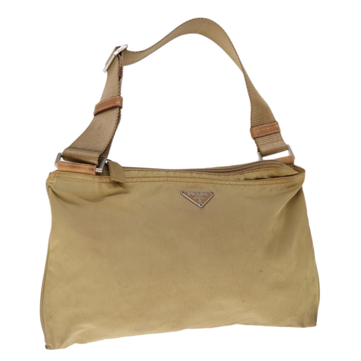 Prada Tessuto Beige Synthetic Shoulder Bag (Pre-Owned) Size ONE SIZE - 9 Thumbnail