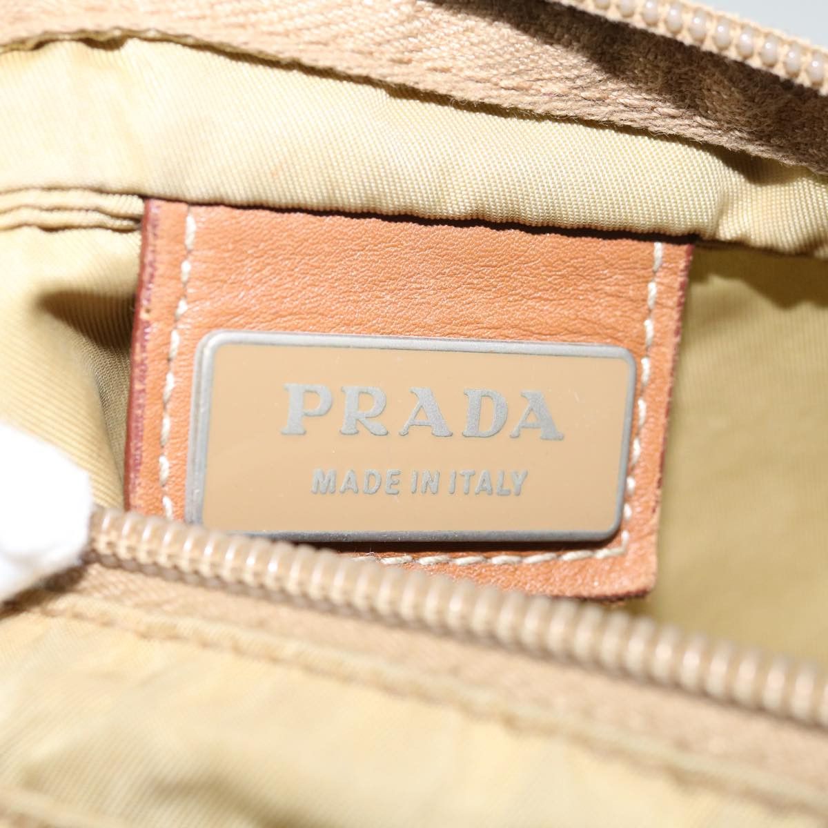 Prada Tessuto Beige Synthetic Shoulder Bag (Pre-Owned) Size ONE SIZE - 8 Thumbnail
