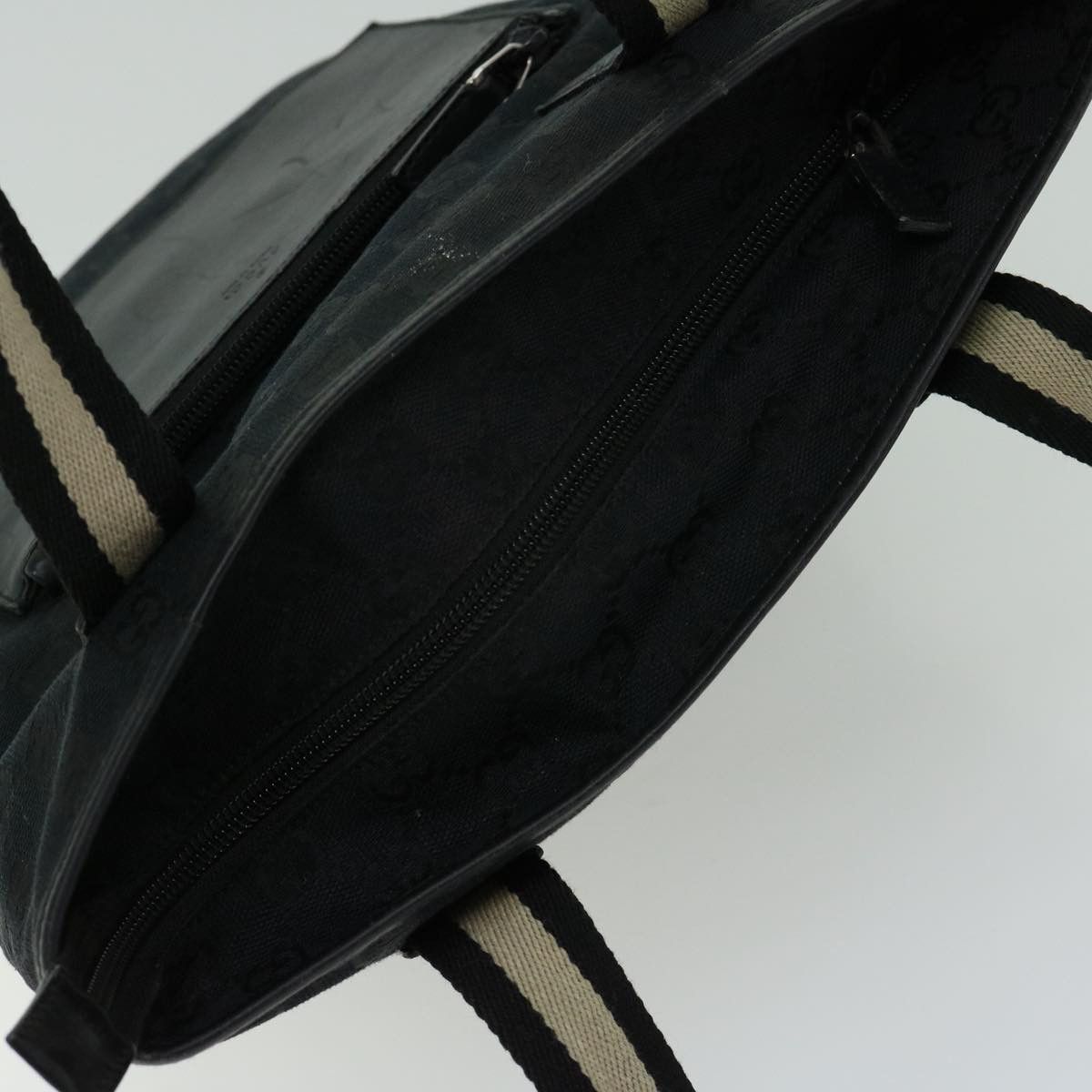 Gucci Gg Canvas Black Canvas Tote Bag (Pre-Owned) Size ONE SIZE - 11 Thumbnail