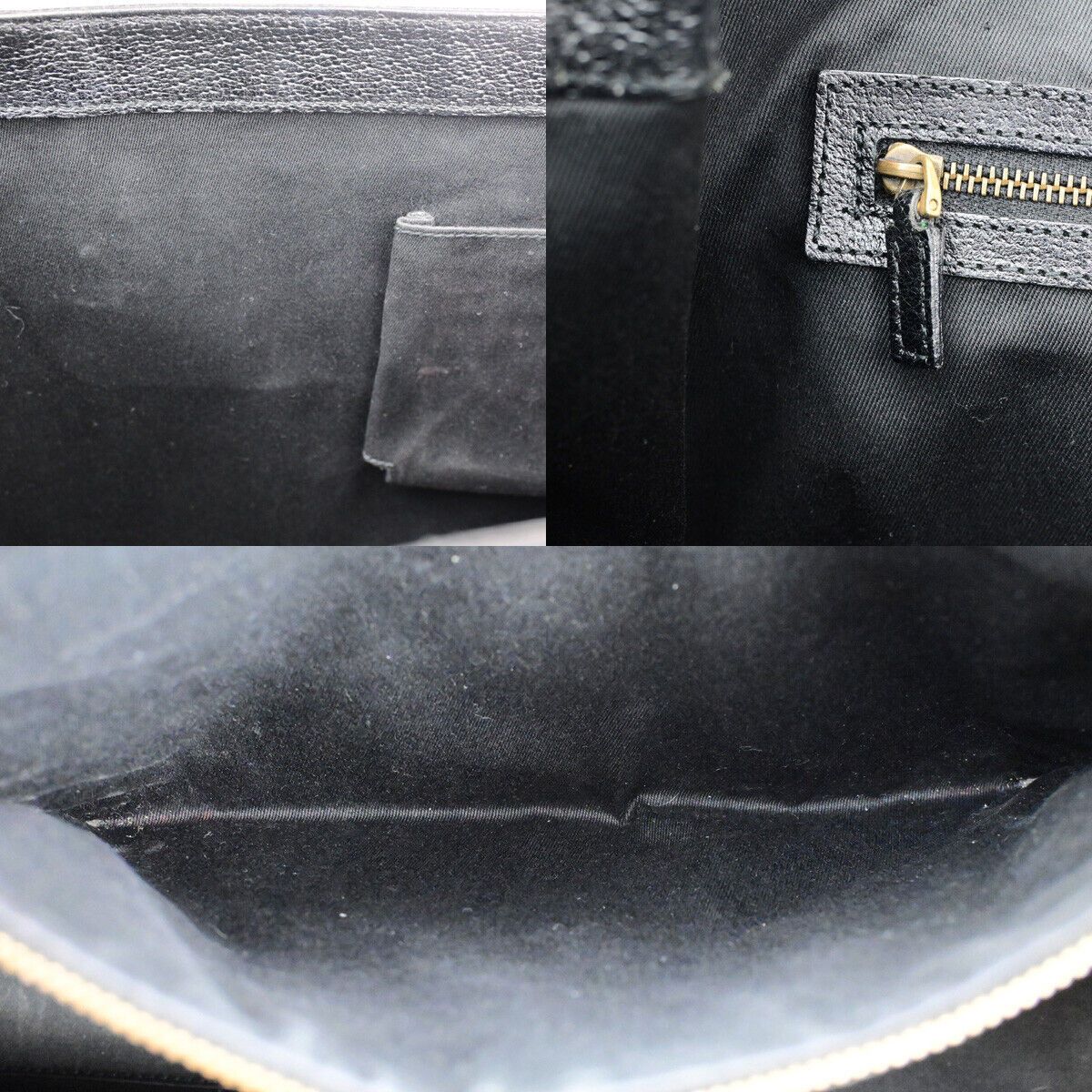 Gucci Logo Black Canvas Handbag (Pre-Owned) Size ONE SIZE - 15 Thumbnail