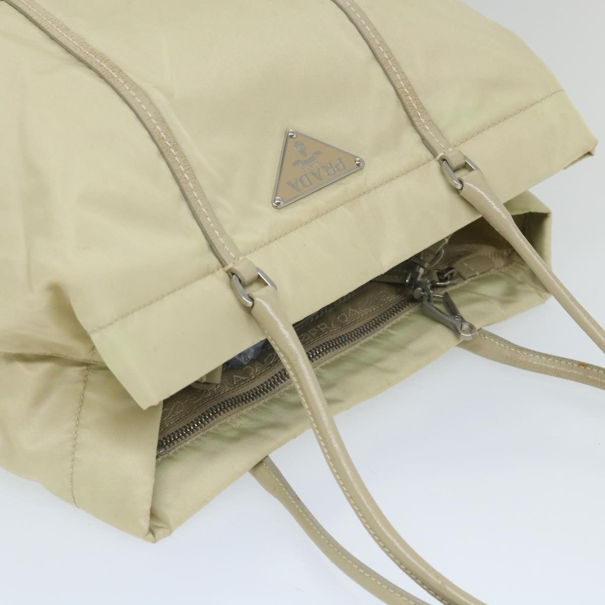 Prada Tessuto White Synthetic Shoulder Bag (Pre-Owned) Size ONE SIZE - 4 Thumbnail