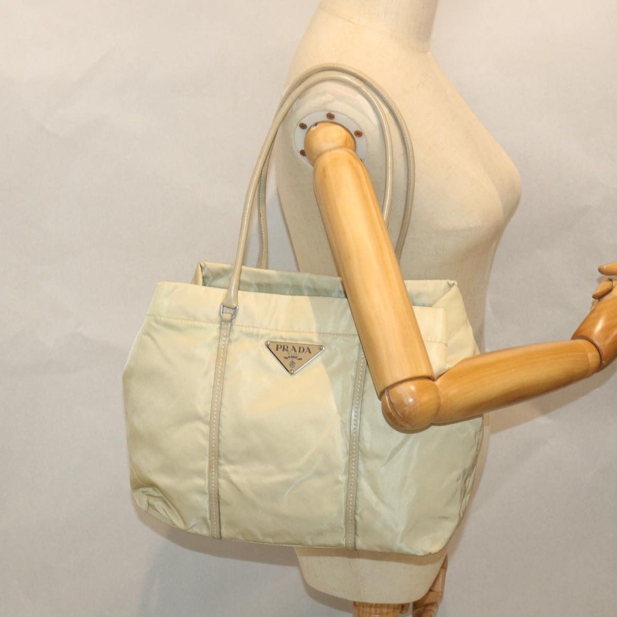 Prada Tessuto White Synthetic Shoulder Bag (Pre-Owned) Size ONE SIZE - 8 Thumbnail