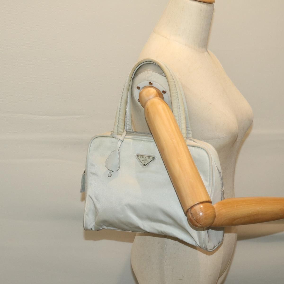 Prada Tessuto Grey Synthetic Handbag (Pre-Owned) Size ONE SIZE - 7 Thumbnail
