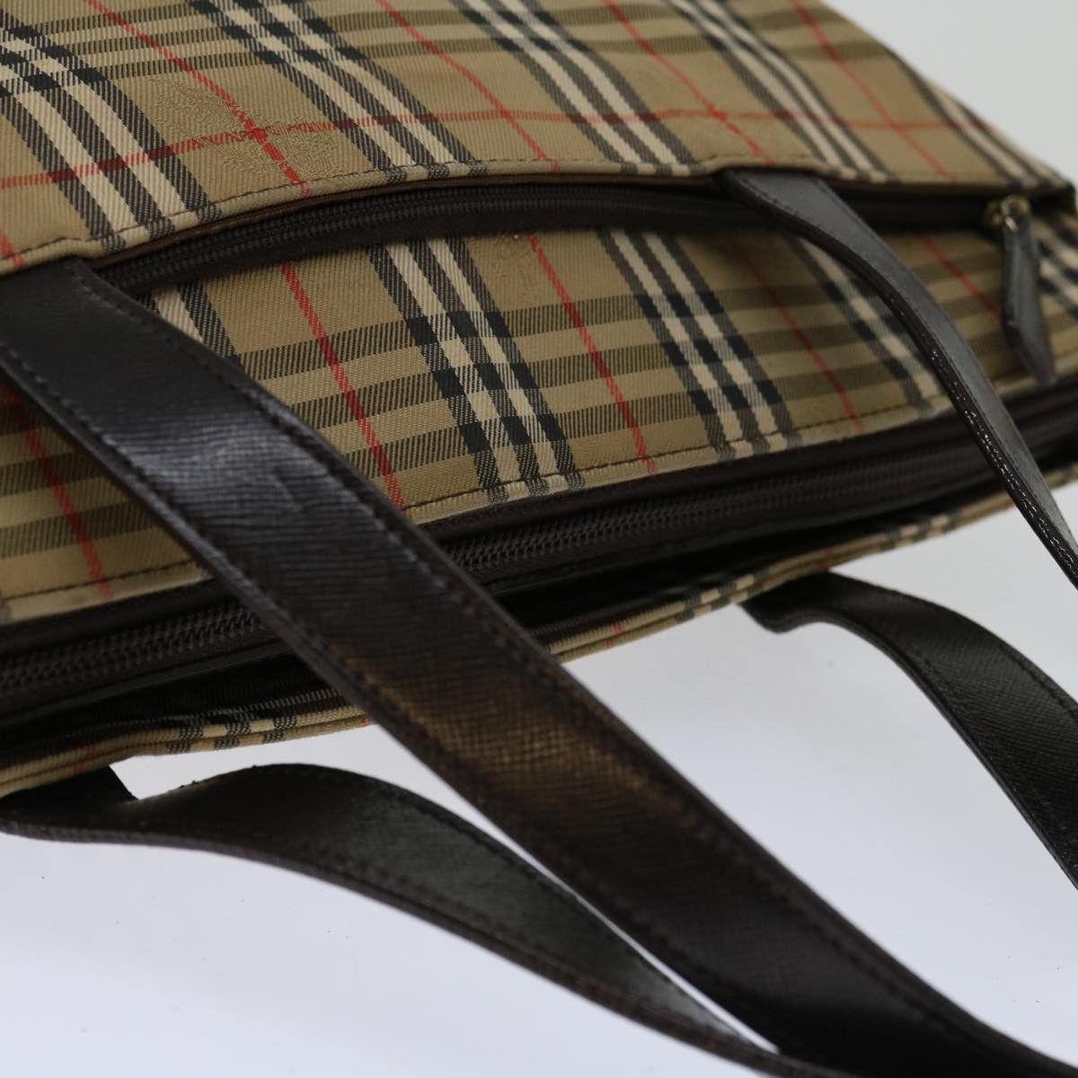 Burberry Nova Check Beige Canvas Handbag (Pre-Owned) Size ONE SIZE - 9 Thumbnail