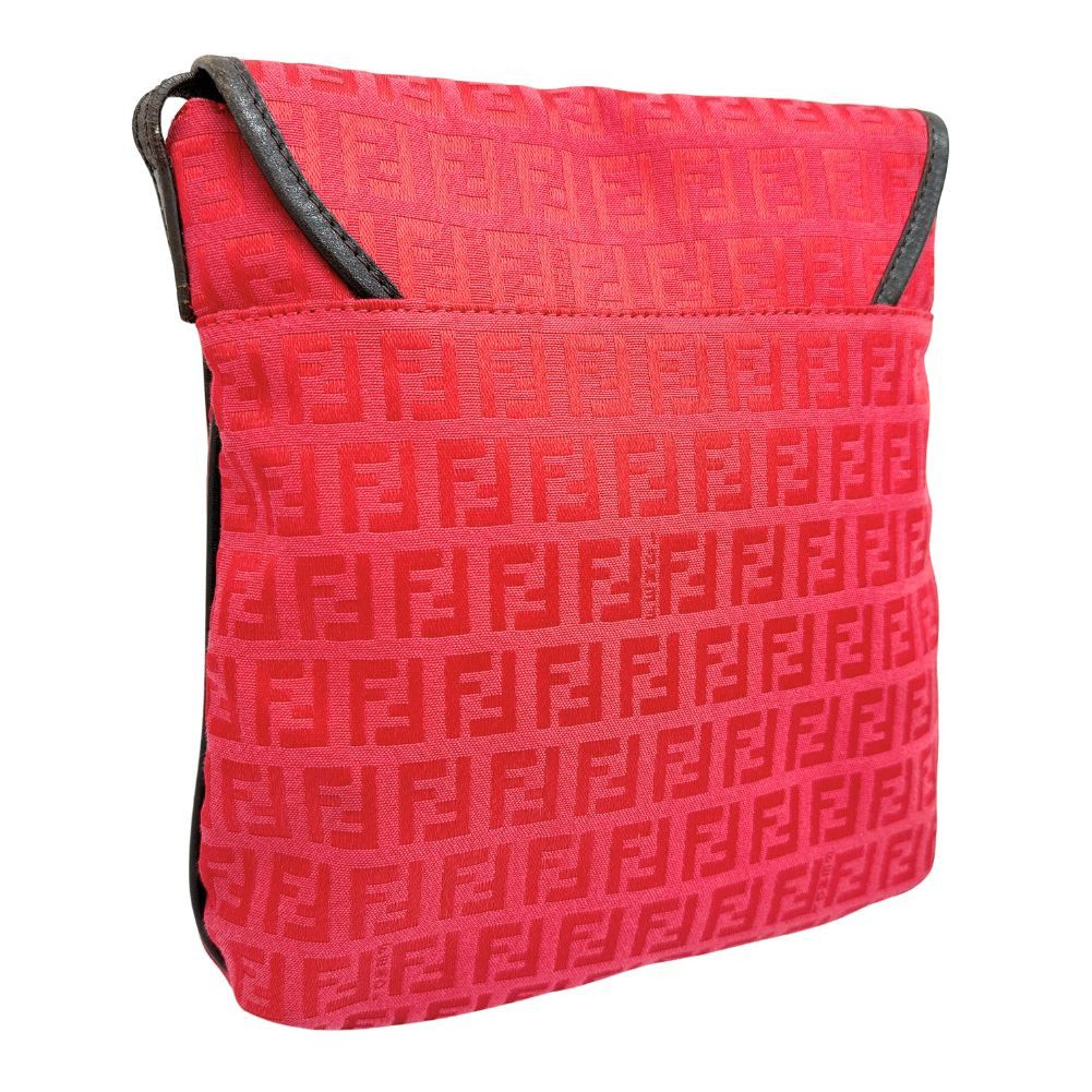 Fendi Zucca Red Canvas Shoulder Bag (Pre-Owned) Size ONE SIZE - 2 Thumbnail