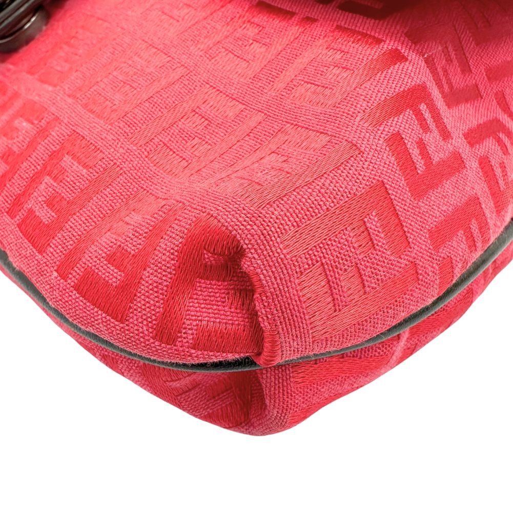 Fendi Zucca Red Canvas Shoulder Bag (Pre-Owned) Size ONE SIZE - 6 Thumbnail