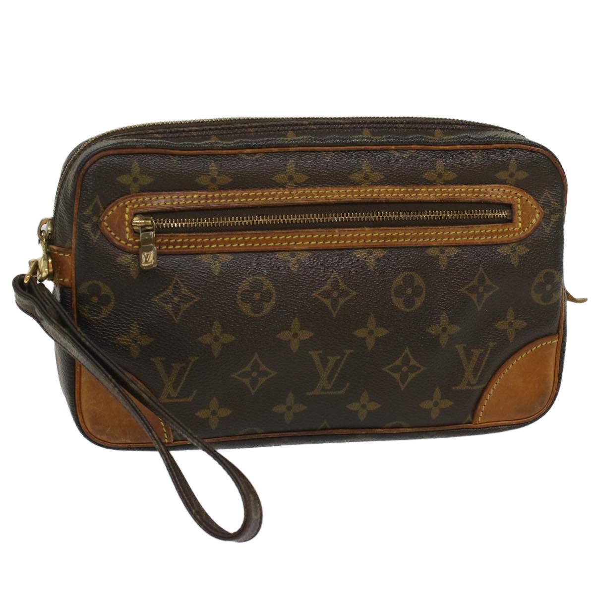 Louis Vuitton Marly Dragonne Brown Canvas Clutch Bag (Pre-Owned) Size ONE SIZE - 8 Thumbnail