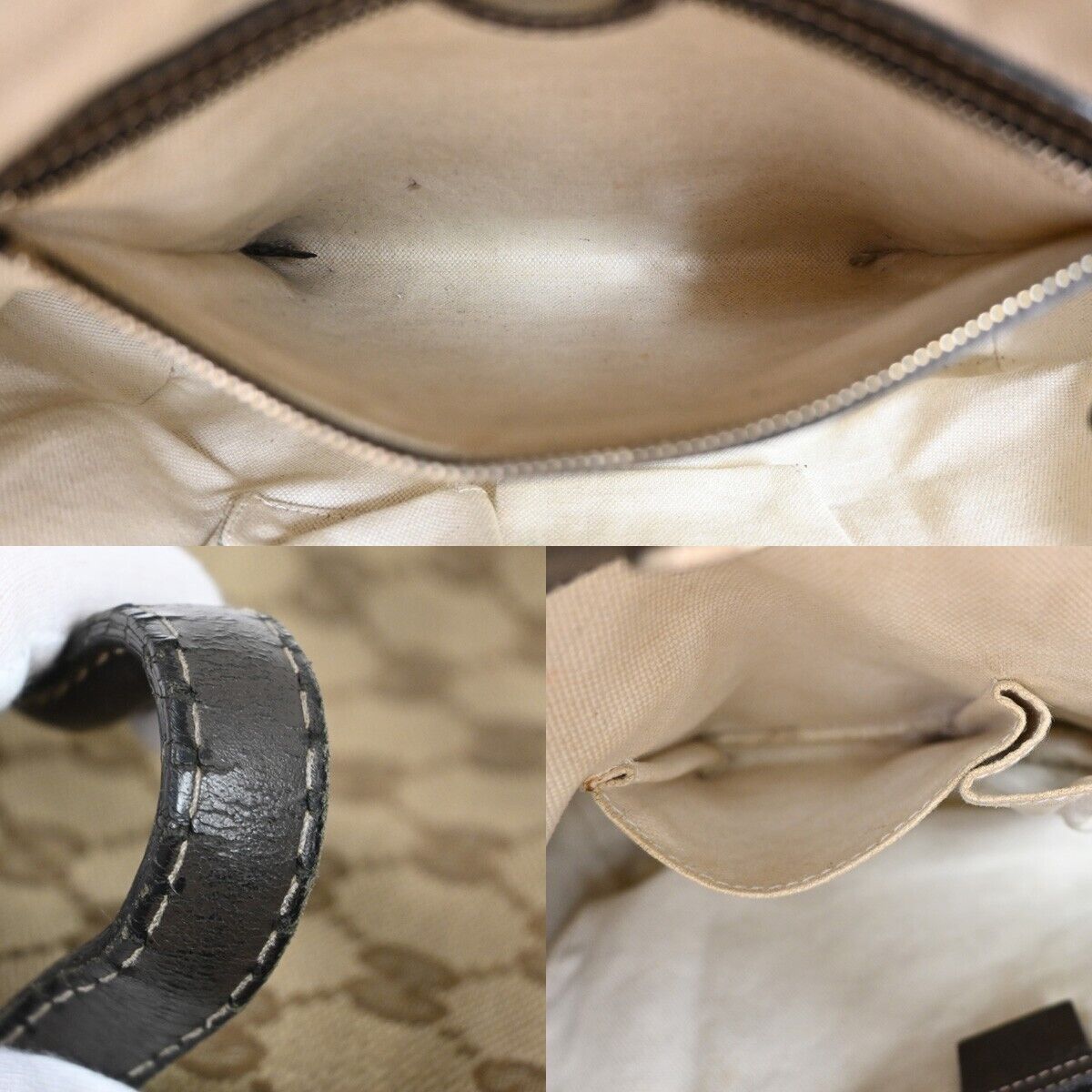 Gucci Ophidia Beige Canvas Handbag (Pre-Owned) Size ONE SIZE - 9 Thumbnail