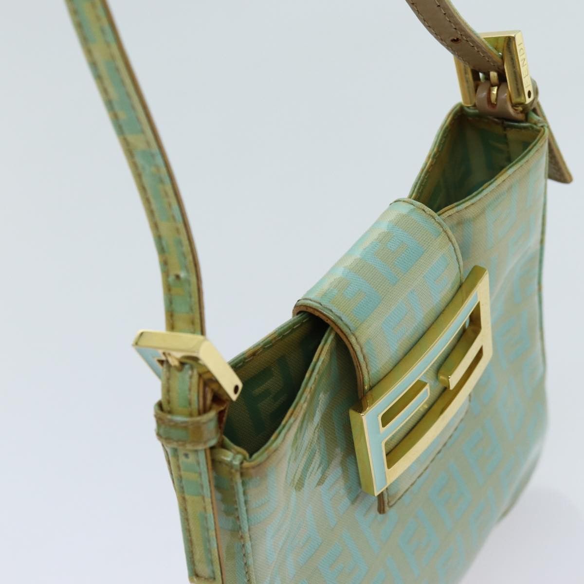 Fendi Zucchino Green Canvas Handbag (Pre-Owned) Size ONE SIZE - 11 Thumbnail