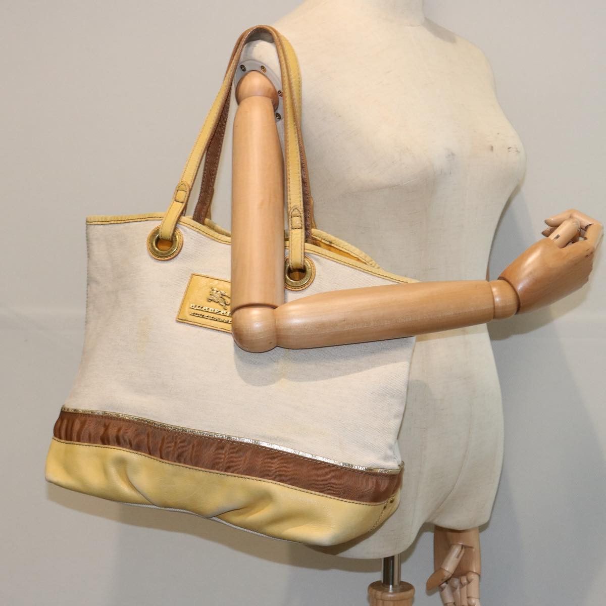 Burberry Blue Label Beige Canvas Tote Bag (Pre-Owned) Size ONE SIZE - 7 Thumbnail