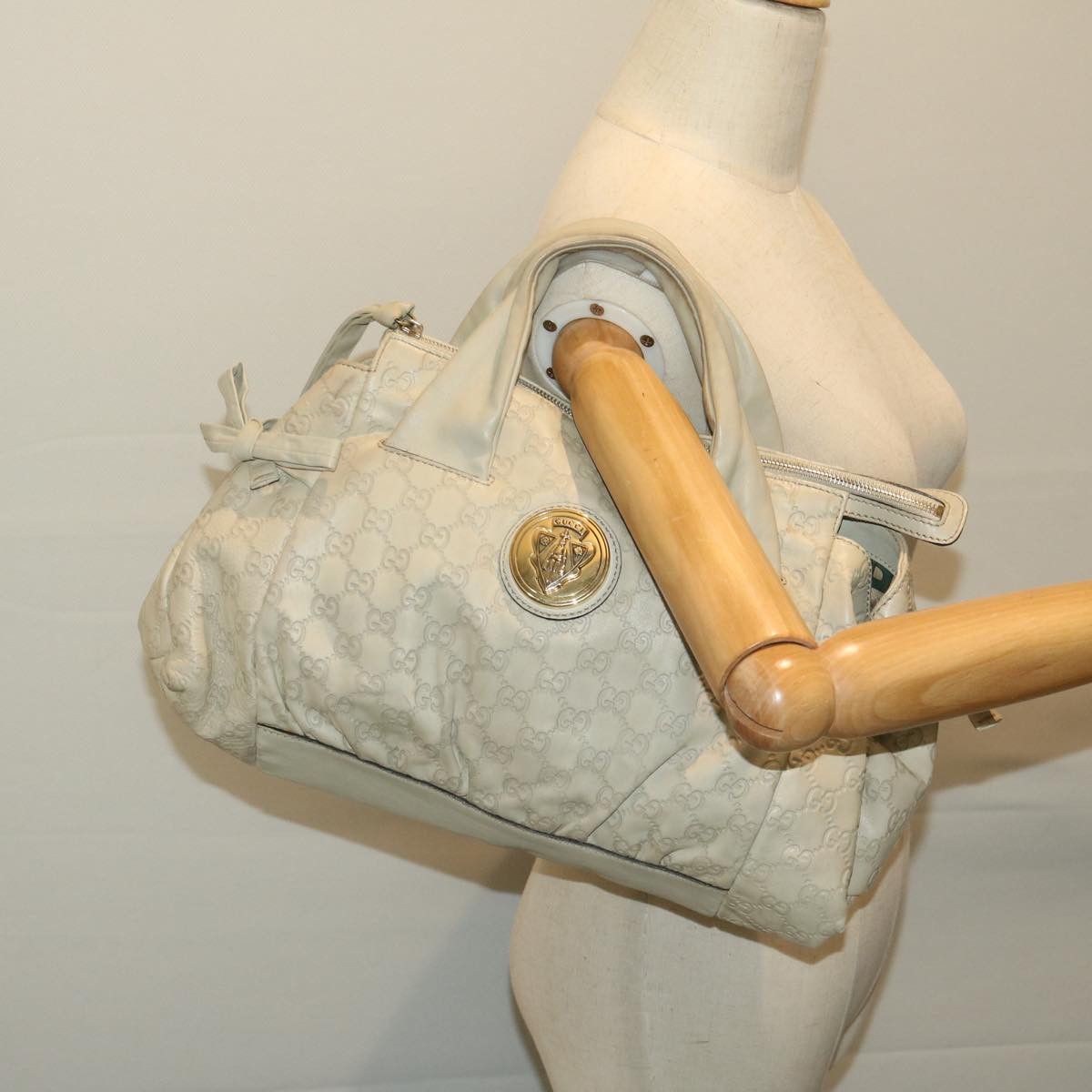 Gucci Gg Canvas Beige Canvas Handbag (Pre-Owned) Size ONE SIZE - 7 Thumbnail