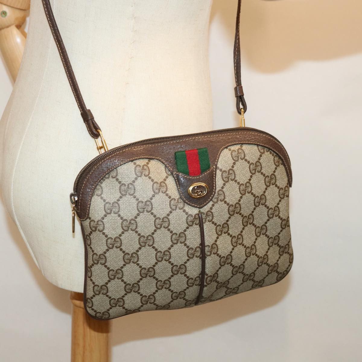 Gucci Ophidia Beige Canvas Shoulder Bag (Pre-Owned) Size ONE SIZE - 7 Thumbnail