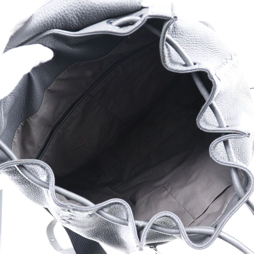 Bottega Veneta Intrecciato Grey Leather Backpack Bag (Pre-Owned) Size ONE SIZE - 4 Thumbnail