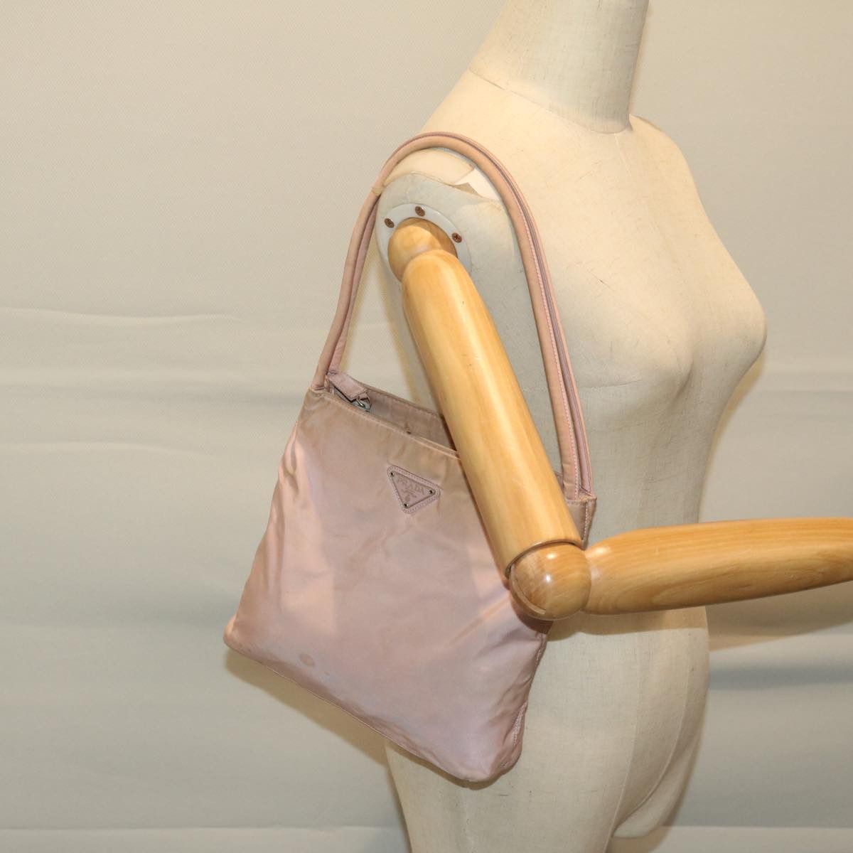 Prada Tessuto Pink Synthetic Handbag (Pre-Owned) Size ONE SIZE - 7 Thumbnail