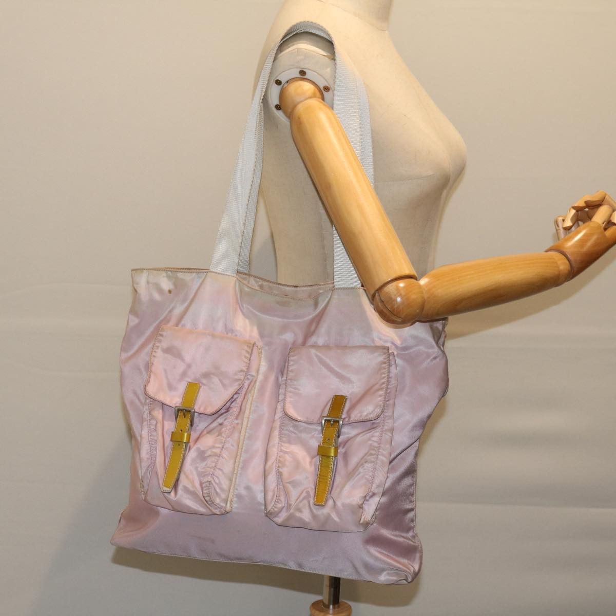 Prada Pink Synthetic Tote Bag (Pre-Owned) Size ONE SIZE - 7 Thumbnail