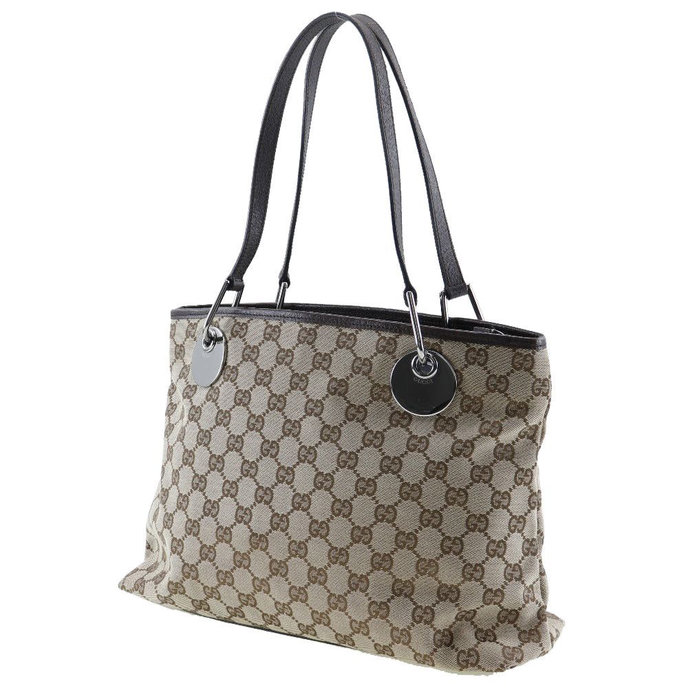 Gucci Gg Canvas Brown Canvas Tote Bag (Pre-Owned) Size ONE SIZE - 3 Thumbnail