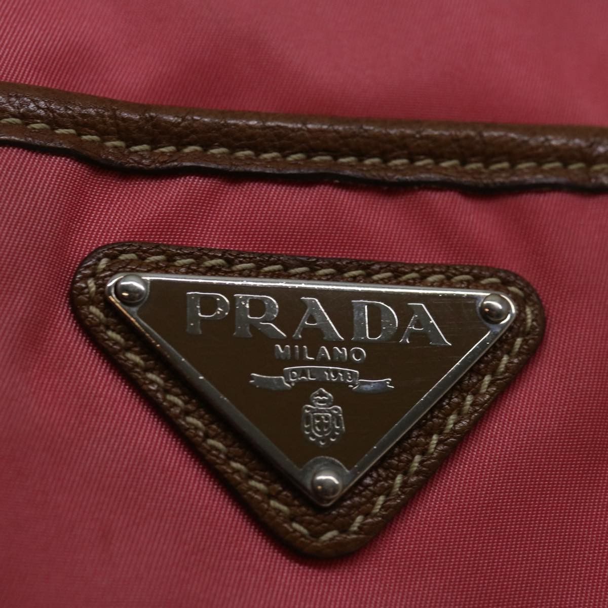 Prada Tessuto Pink Synthetic Tote Bag (Pre-Owned) Size ONE SIZE - 8 Thumbnail