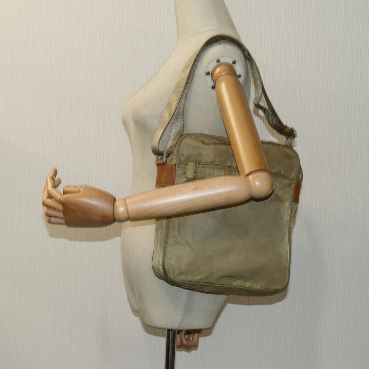 Prada Tessuto Beige Synthetic Shoulder Bag (Pre-Owned) Size ONE SIZE - 7 Thumbnail