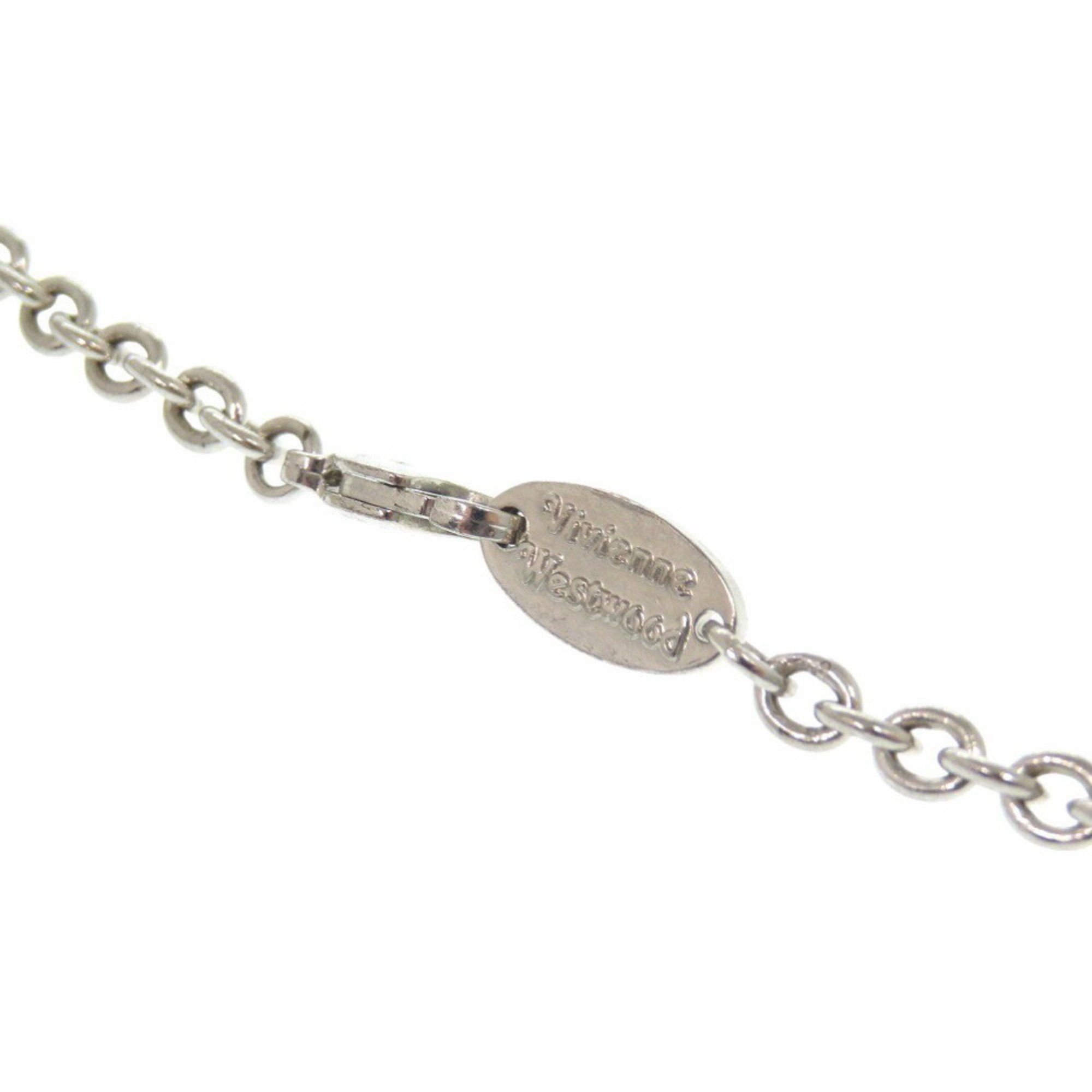 Vivienne Westwood MAYFAIR LARGE ORB Saturn Stone/Metal Silver Necklace 0849Vivienne
