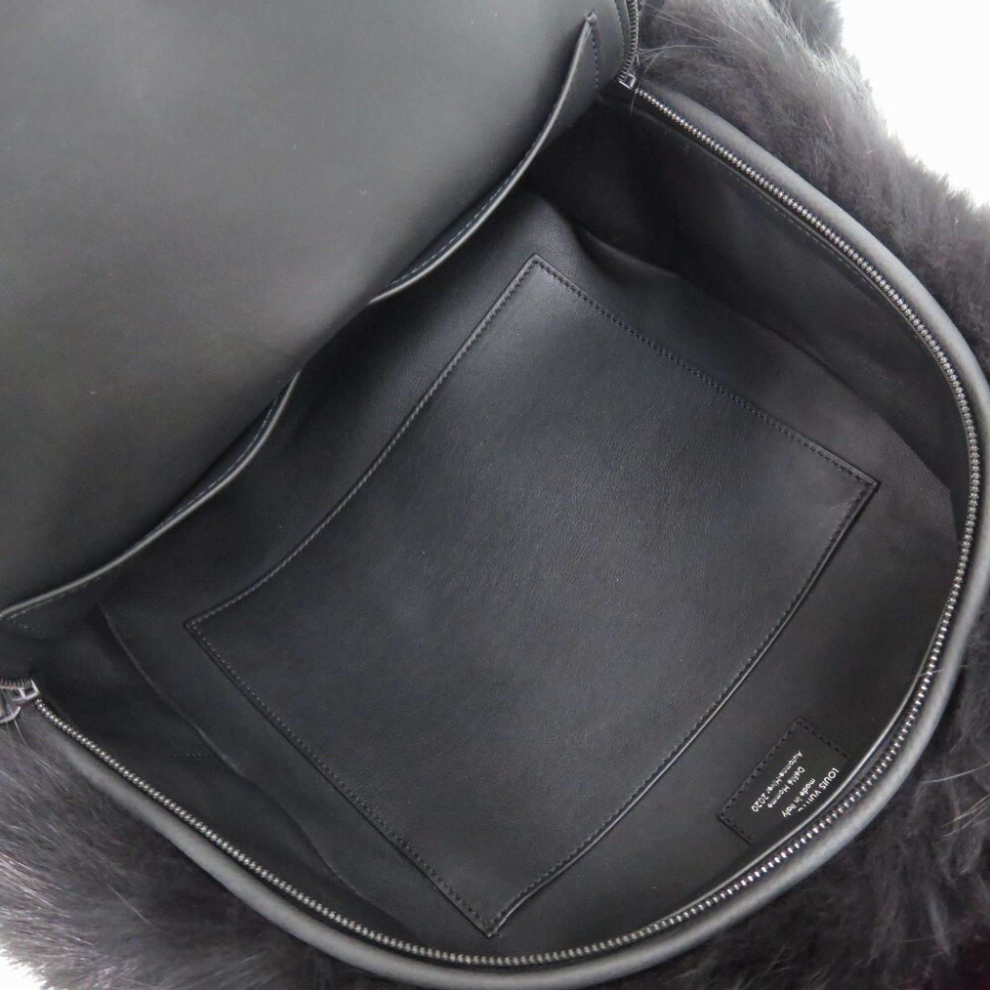 Louis Vuitton Louis Vuitton Automne Hiver 2020 M56852 Multi-Fur Backpack Black LV 0308LOUIS VUITTON Men's Size ONE SIZE - 6 Thumbnail