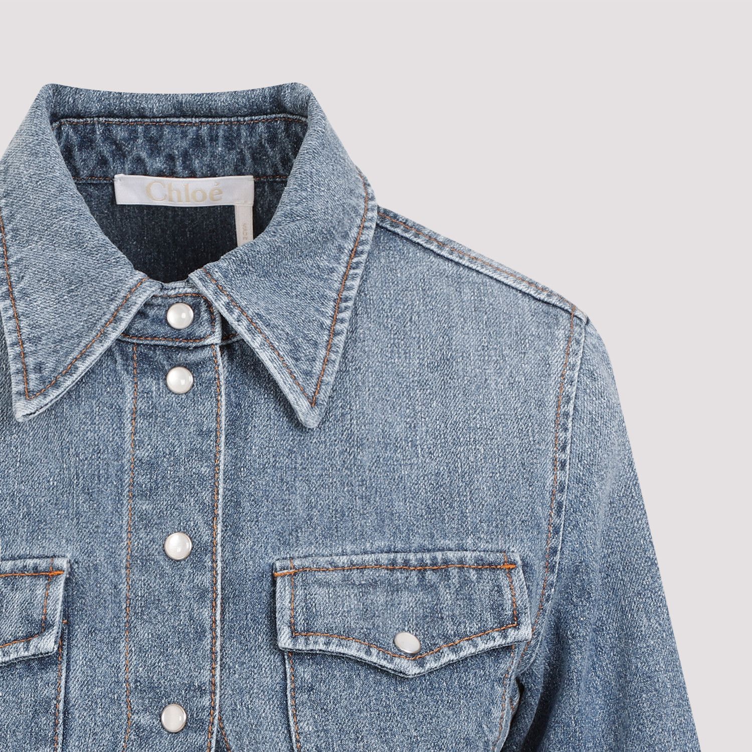 Chloe Chloe Denim Shirt Size XS / US 0-2 / IT 36-38 - 3 Thumbnail