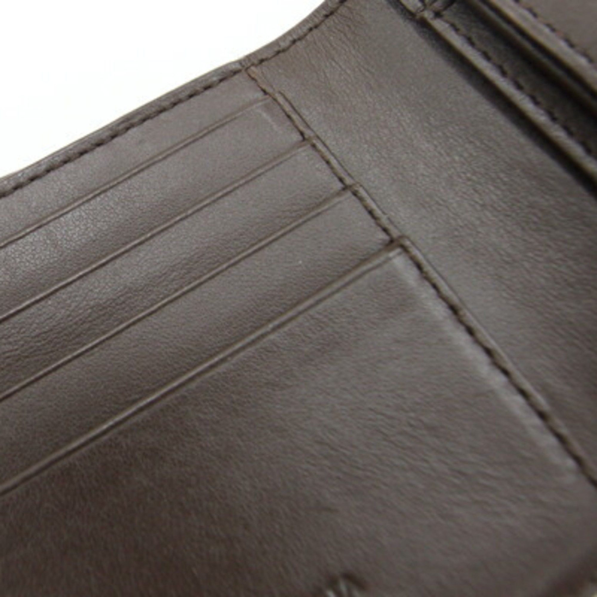 Bottega Veneta Bottega Veneta Bi-fold Wallet Intrecciato 605722 Brown Black Leather Compact Bicolor Men's BOTTEGA VENETA Size ONE SIZE - 6 Thumbnail