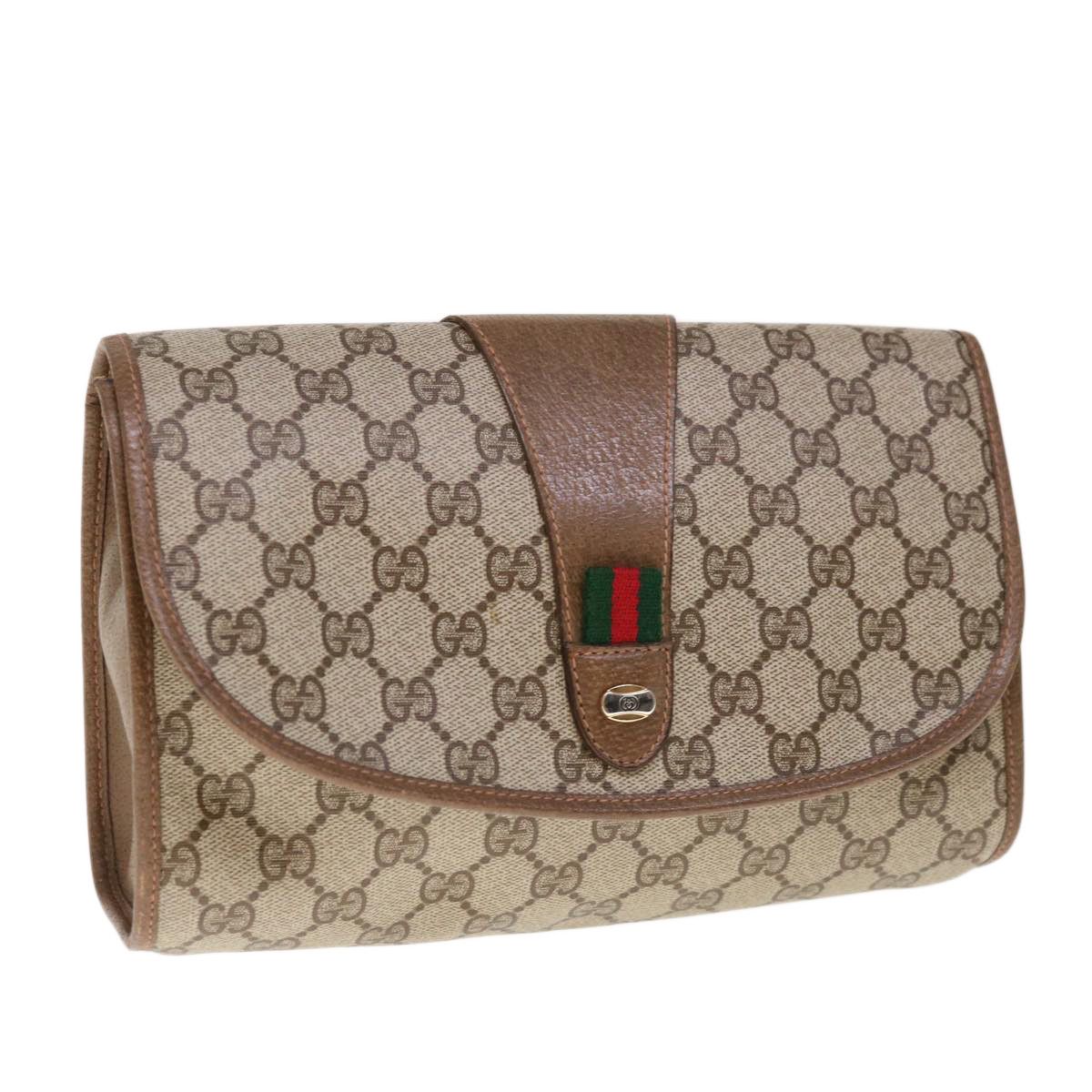 Gucci Gg Supreme Brown Canvas Clutch Bag (Pre-Owned) Size ONE SIZE - 10 Thumbnail