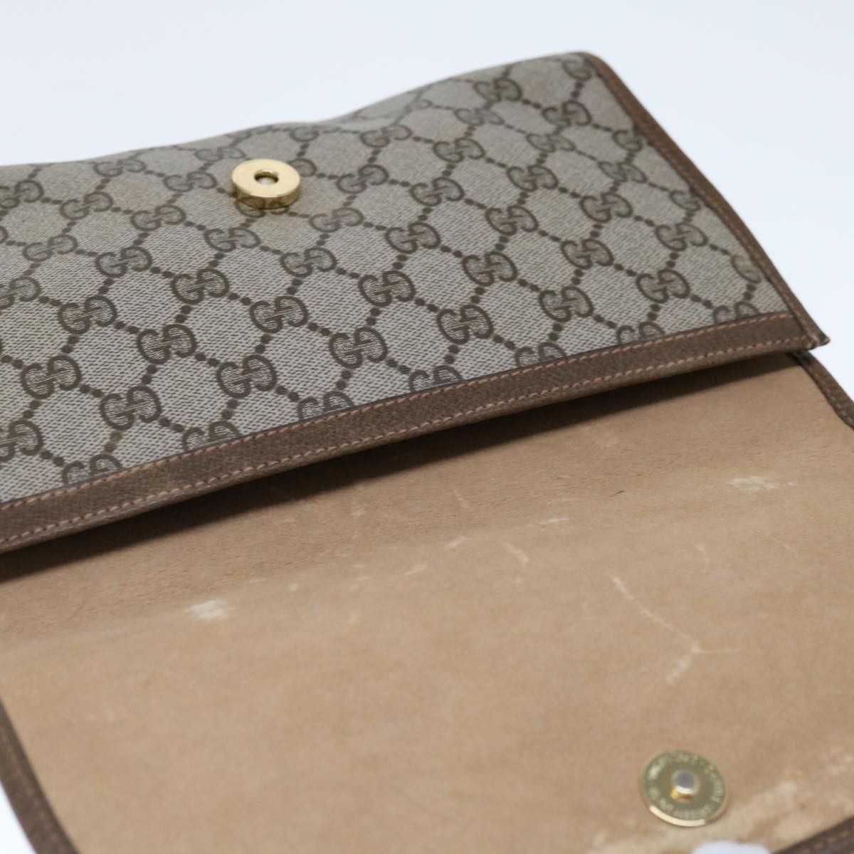 Gucci Gg Supreme Brown Canvas Clutch Bag (Pre-Owned) Size ONE SIZE - 16 Thumbnail