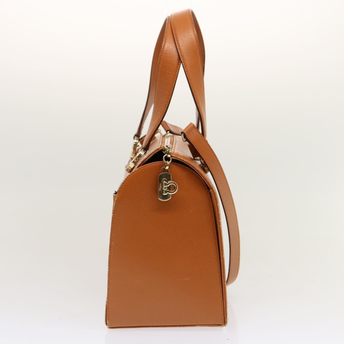 Salvatore Ferragamo Gancini Brown Leather Handbag (Pre-Owned) Size ONE SIZE - 9 Thumbnail