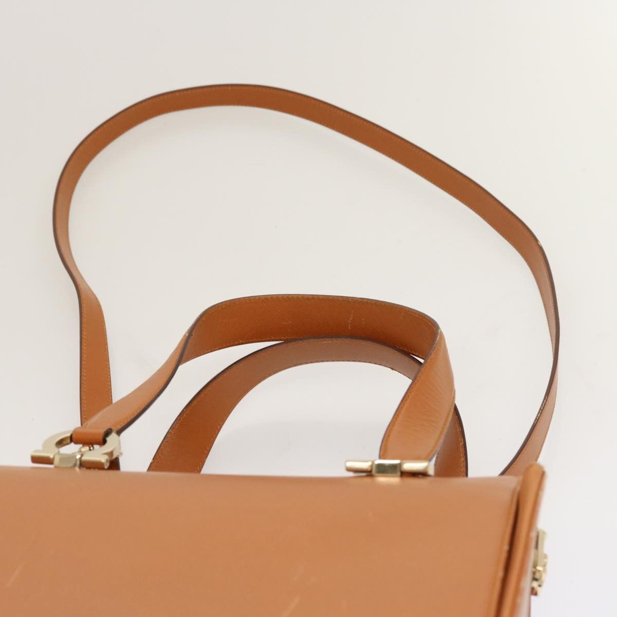 Salvatore Ferragamo Gancini Brown Leather Handbag (Pre-Owned) Size ONE SIZE - 11 Thumbnail