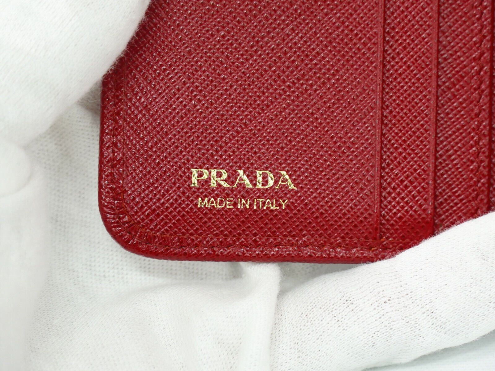 Prada Saffiano Red Leather Wallet (Pre-Owned) Size ONE SIZE - 10 Thumbnail