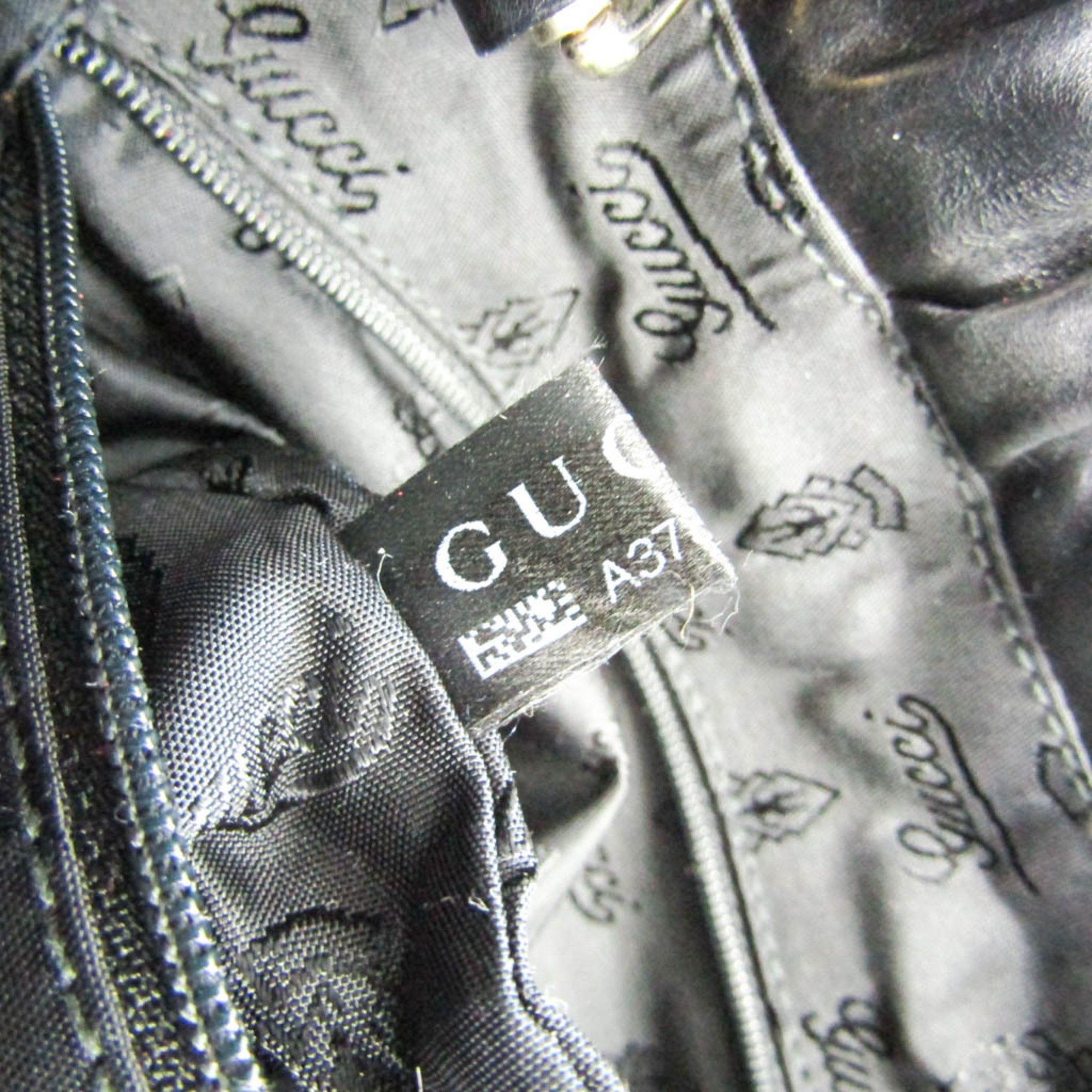 Gucci Heart Black Leather Handbag (Pre-Owned) Size ONE SIZE - 4 Thumbnail